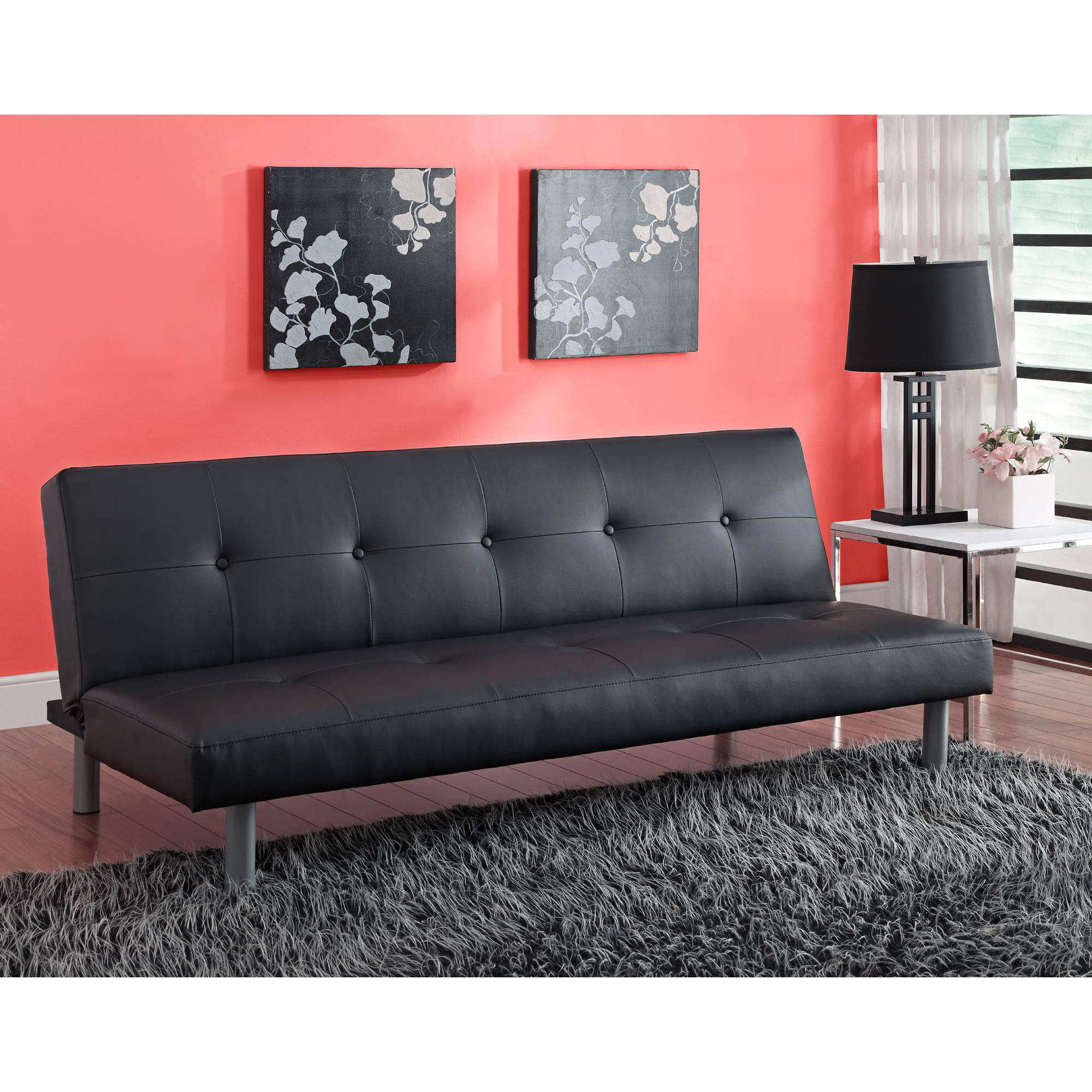 DHP Nola Tufted Futon, Black