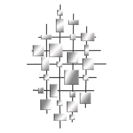 - Decmode Metal and Mirror Abstract Wall Decor 28