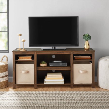 Mainstays Parsons Cubby TV Stand, for TVs up to 50”, Multiple (Best Price Tv Stand With Bracket)