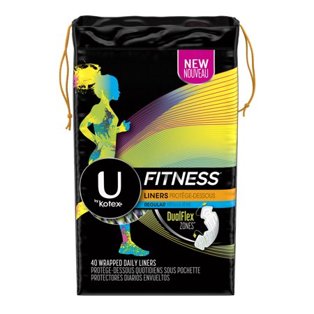 U by Kotex Fitness Panty Liners, Light Absorbency, Regular, 40 (The Best Panty Liners)