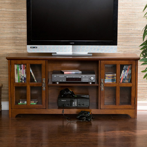 Bearden Oak Media Stand, for TVs up to 50''