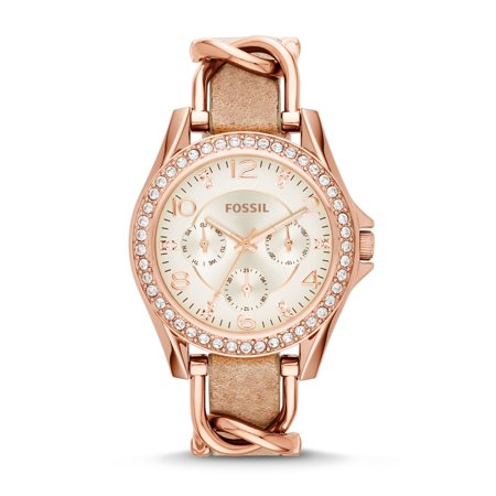 Fossil Red Leather - Fossil Women's Riley Leather Watch (Style: ES3466)