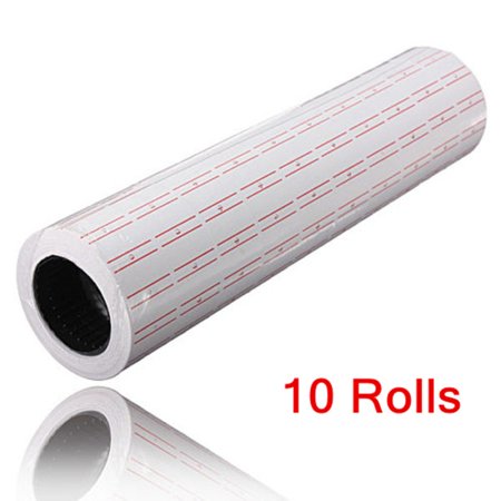 10 Rolls White Price Pricing Label Paper Tag Tagging For Mx-5500 Labeller (Best Price Label Gun)
