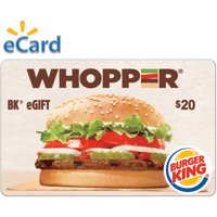 Burger King $20 (email delivery)