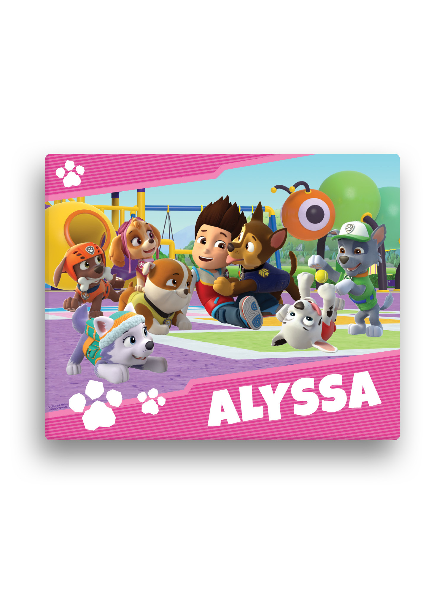 165 PAW PATROL NAME PERSONALIZED DOOR WALL ROOM POSTER CUSTOMIZED