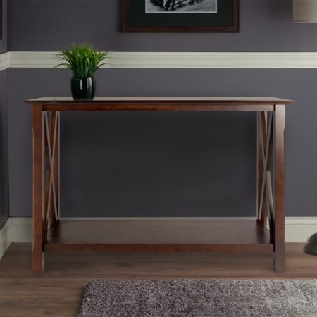 - Winsome Wood Xola X Panel Console Table, Cappuccino Finish