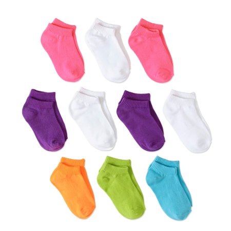 Hanes - Baby Toddler Girl Low Cut Socks - 10 Pack - Walmart.com