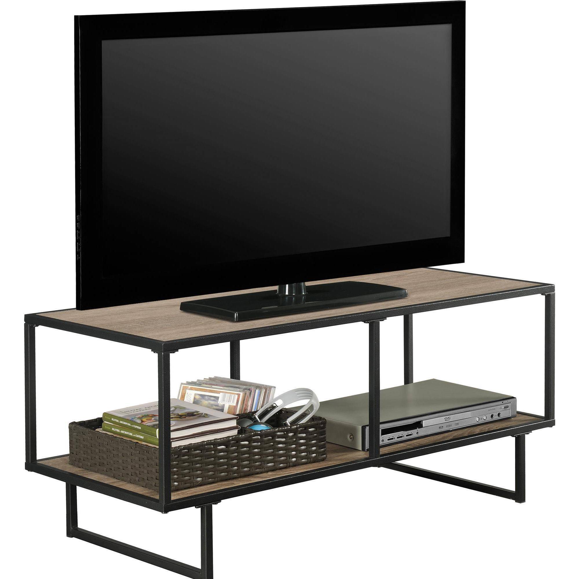 Emmett Sonoma TV Stand/Coffee Table with Metal Frame for TVs up to 42'', Oak/Gunmetal Gray