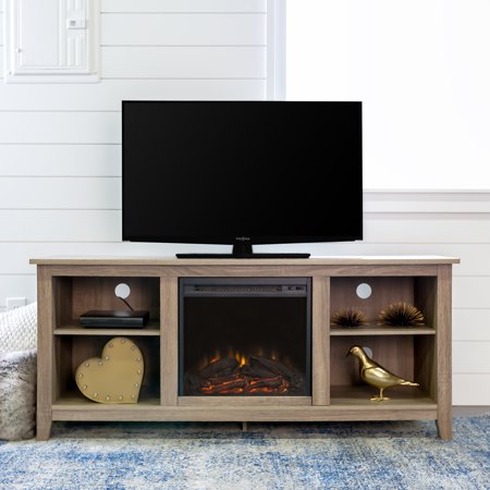 Walker Edison Tv Stand With Fireplace Insert For Tvs Up To 60