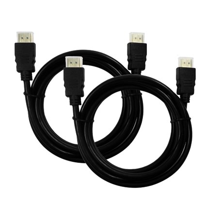 Ematic EMC62HD 6-Feet High-Speed HDMI 1080p Cables (2 (Best Rated Hdmi Cables)