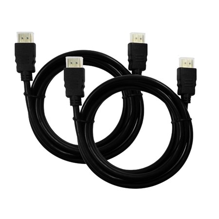 Ematic EMC62HD 6-Feet High-Speed HDMI 1080p Cables (2 (Best Hdmi Cable For Directv Genie)