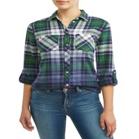 Woven Ombre Plaid Shirt Women's