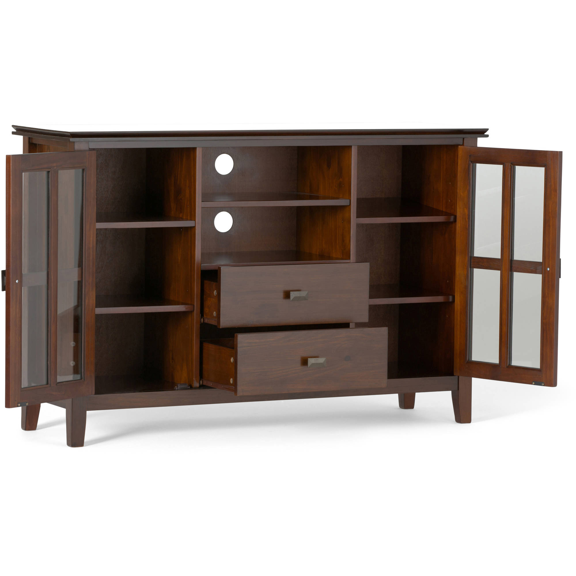 Brooklyn + Max Holden Collection Auburn Brown TV Media Stand for TVs up to 60''