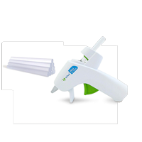 High-Temp Mini Glue Gun Pack-White Gun/Red Trigger W/10 Mini Sticks