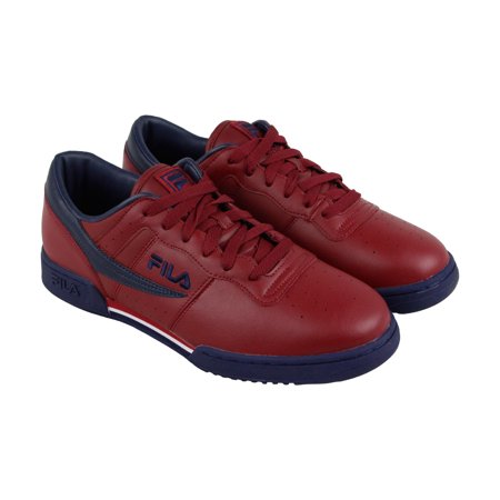 Original Fitness Sneaker - Fila Original Fitness Mens Red Leather Lace Up Sneakers Shoes