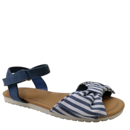 Ahi Toddlers Sandals - Wonder Nation Toddler Girls' Striped Bow Sandal