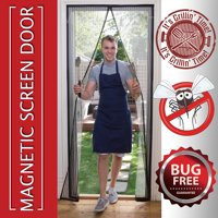 Magnetic Mosquito Screen Door Heavy Duty Mesh & Hands Free Magnetic Magic Closer