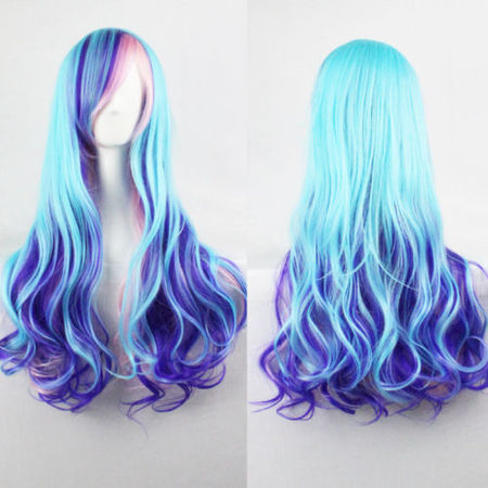 DYMADE Women Lady Multi-Color Lolita Style Long Wave Hair Fancy Cosplay Party Hair (Best Hair World Wigs)