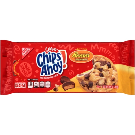 (2 Pack) Chips Ahoy! Chewy Cookies, Reese's Peanut Butter Cup, 9.5 (Best Vegan Peanut Butter Cookies)