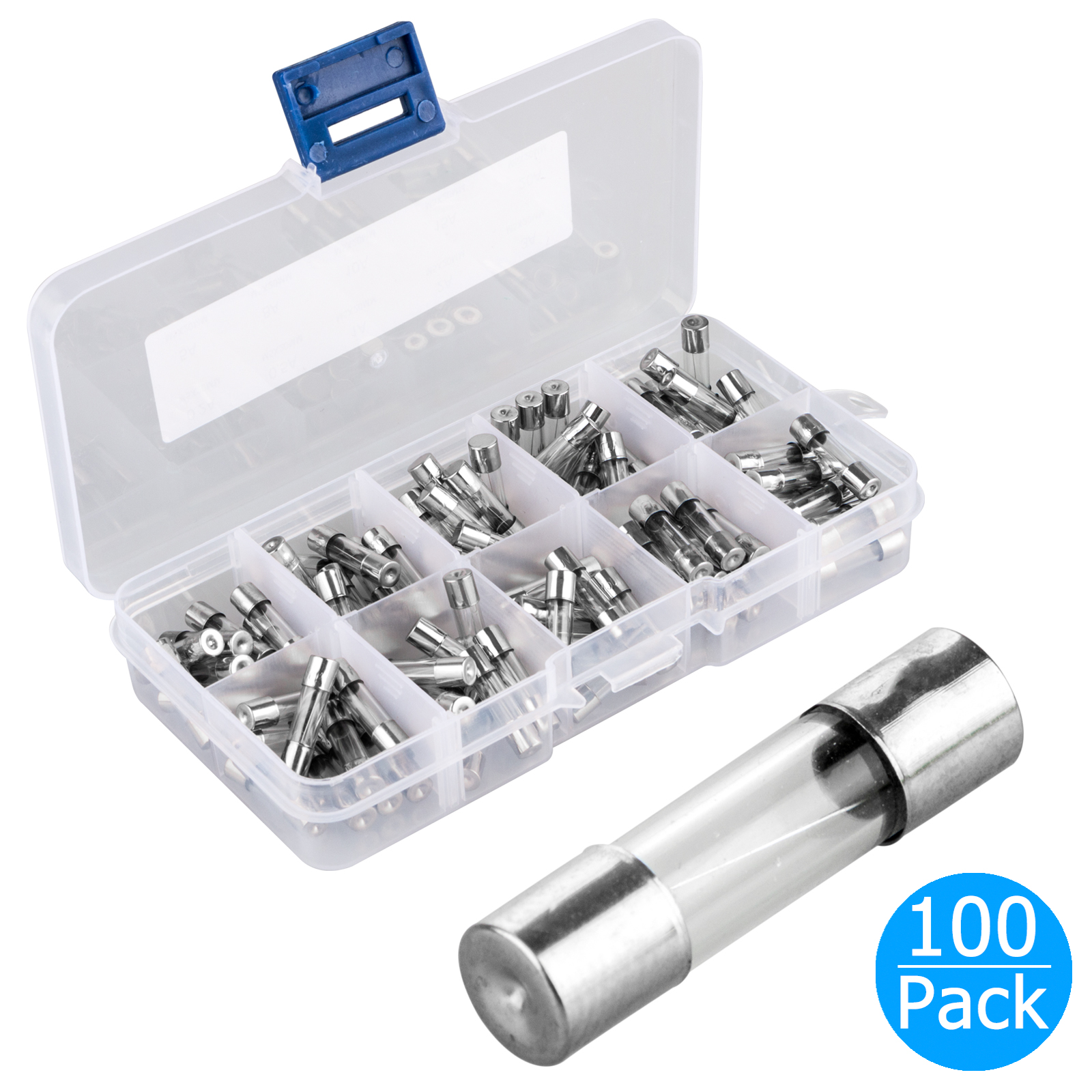 Fast Blow 5x20 glass fuse 10 PACK 0.5A AMP - -- - 120v 220v 240v 125v