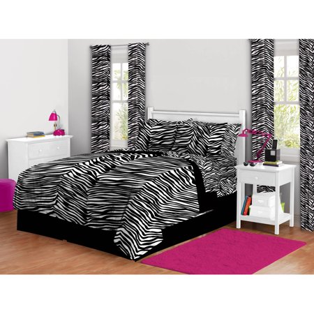 - Latitude Zebra Print Complete Bed in a Bag Bedding Set