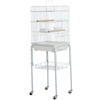 Yaheetech 46.5'' Rolling Metal Bird Cage w/ Perch for Parrot & Finch