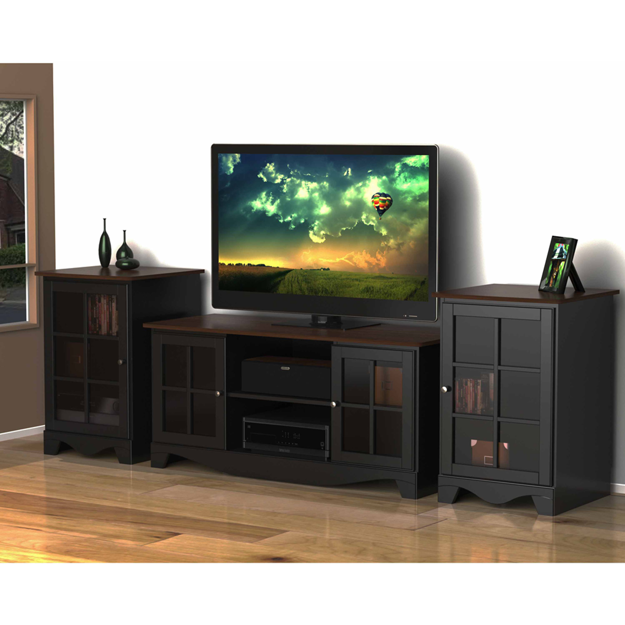 Nexera Pinnacle Cinnamon/Cherry HEC TV Stand for TVs up to 54''