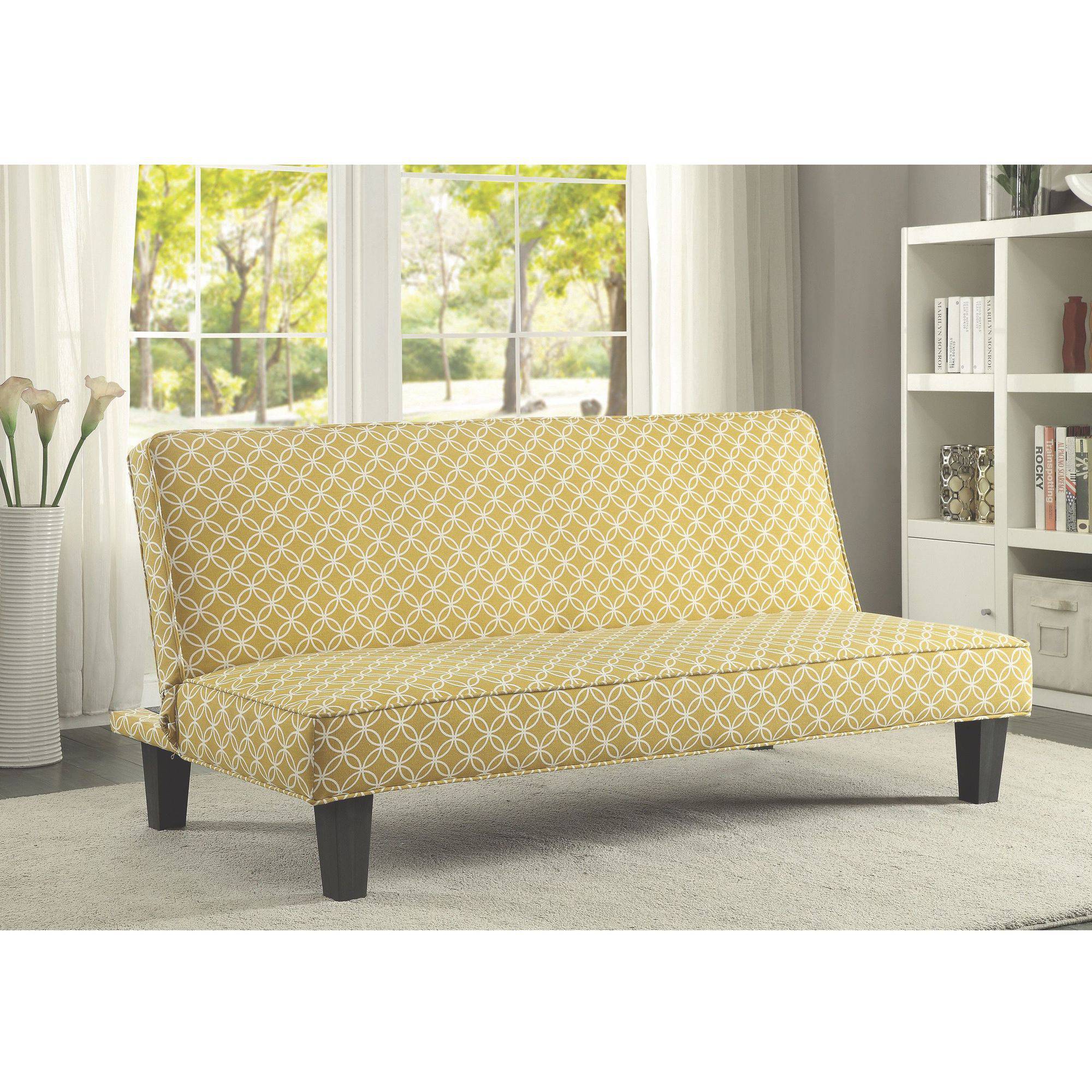 Coaster Company Mustard Trellis Pattern Sofa Bed