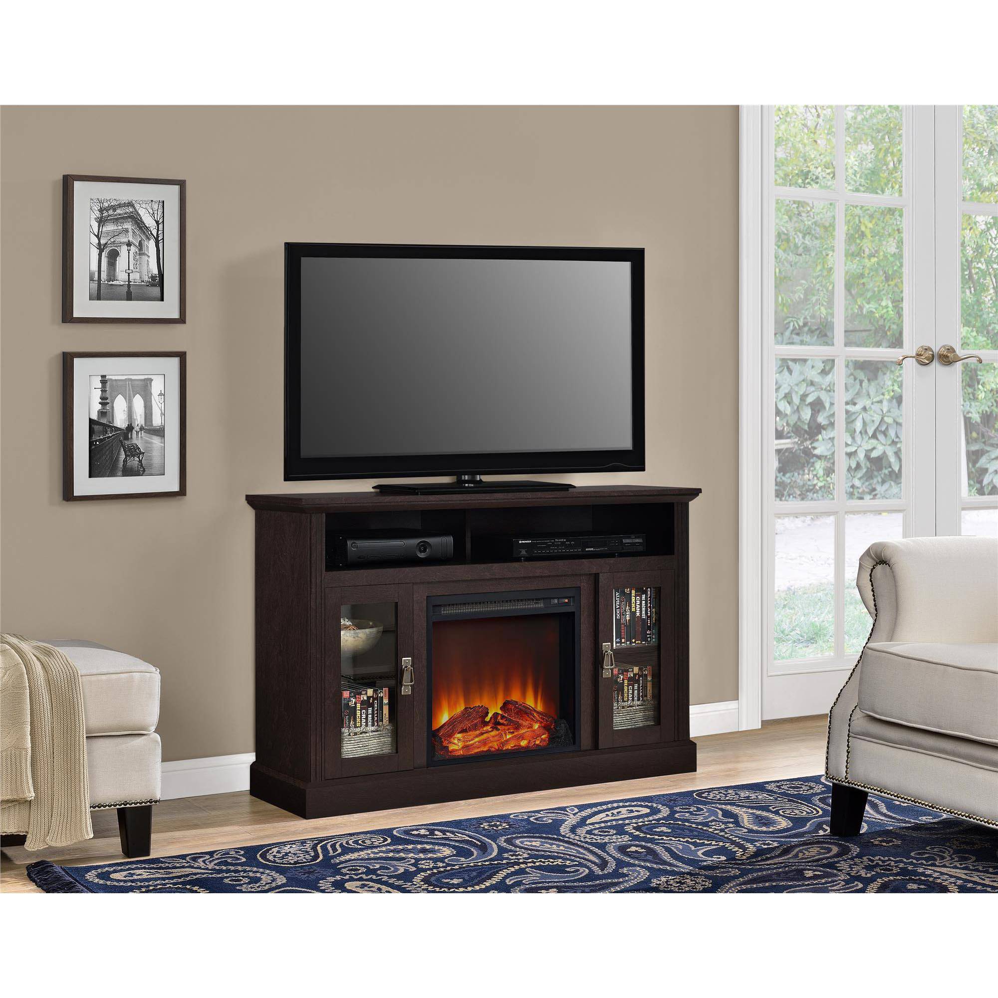 Altra Chicago Fireplace Espresso TV Console for TVs up to 50''