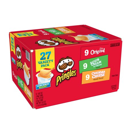 Pringles Variety Pack Original, Sour Cream & Onion and Cheddar Cheese Potato Crisps Chips, 19.3 Oz., 27 (The Best Mashed Potatoes With Sour Cream)