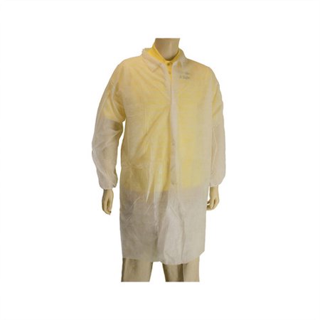 - Lab Coat with NO Pockets (Polypropylene) Lot of 1 Pack(s) of 1 Unit