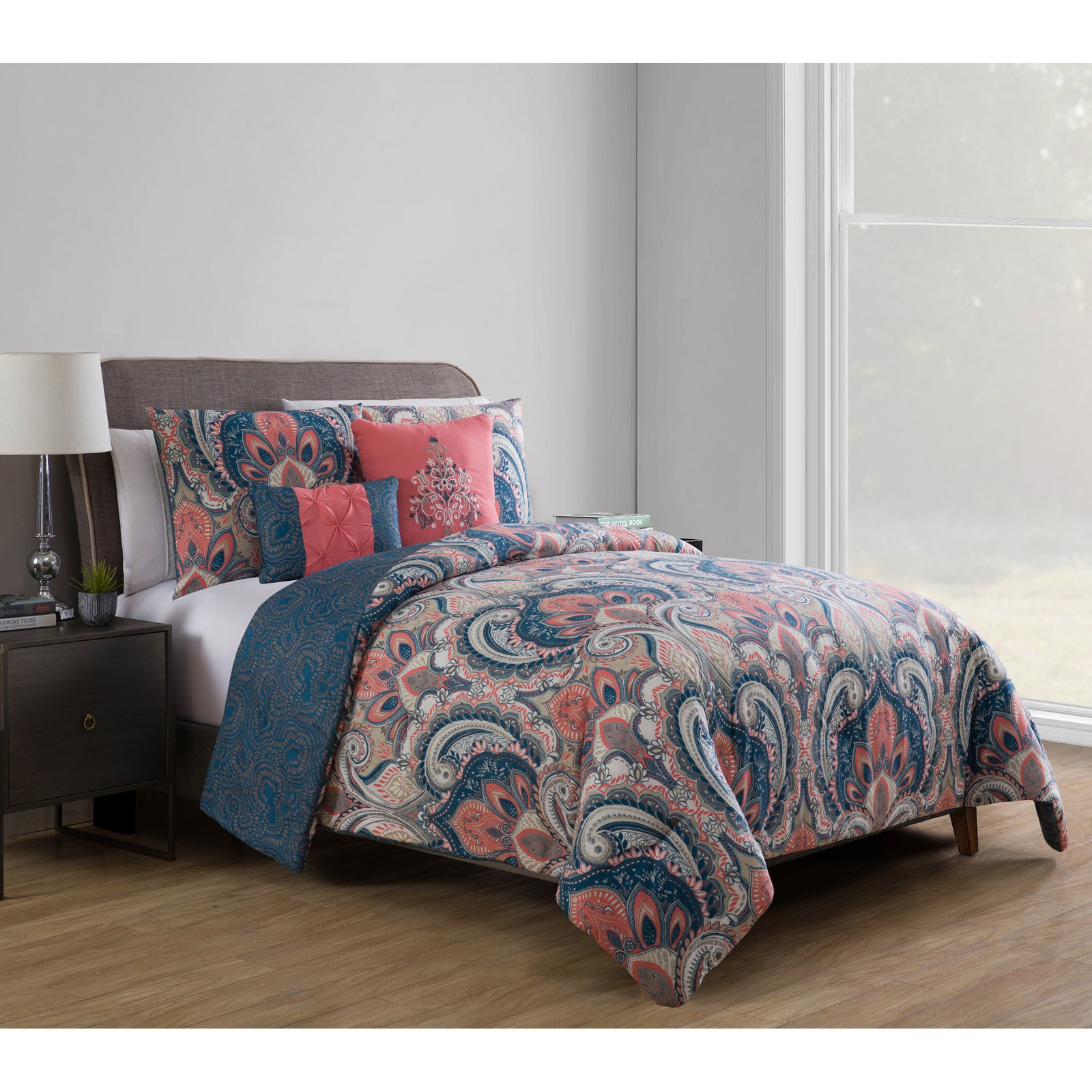 Chic Home Olivia Paisley Print 20 Piece Mega Comforter Bed In A Bag Set