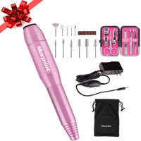 New Year Sales! Electric Nail Drill, Morpilot 11 in 1 Professional Nail File Manicure Pedicure Kit Handpiece Grinder with Polishing Tools Nail Clippers Set FDA Approved
