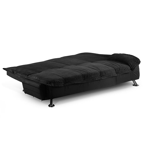 Atherton Home Soho Convertible Futon Sofa Bed and Lounger, Black