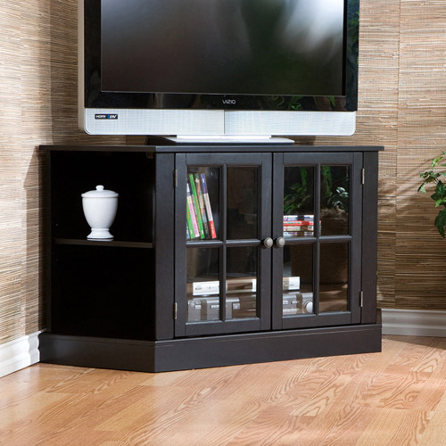 Davenport Black Corner Media Stand, for TVs up to 42''