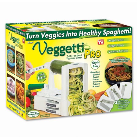 Veggetti Pro Table Top Spiral Vegetable Cutter with Stainless Steel