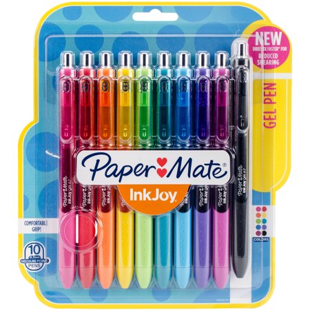 Paper Mate® Gel Pens | InkJoy® Pens, Medium Point, Assorted, 10 (Best Colored Gel Pens For Writing)