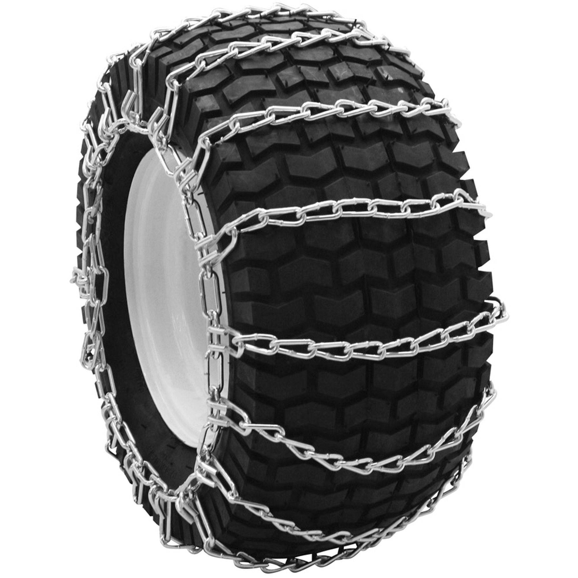 The ROP Shop New Pair 2 Link TIRE Chains 18x6.50x8 for Garden Tractors//Riders//Snowblowers