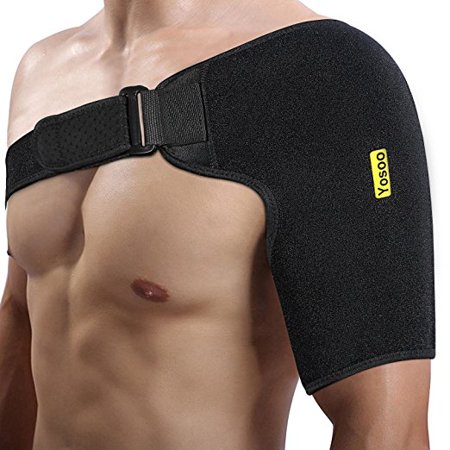 Adjustable Shoulder Brace Rotator Cuff Support for Injury Prevention, Dislocated AC Joint, Labrum Tear, Frozen Shoulder Pain, Sprain, Soreness, Bursitis Neoprene Shoulder Support (Best Sling For Rotator Cuff Surgery)