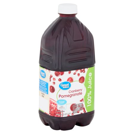 Great Value 100% Cranberry Pomegranate Juice, 64 fl oz - Walmart.com