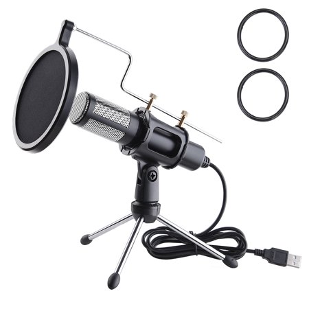 Yescom Condenser USB Microphone with Tripod Stand for Game Chat Skype YouTube Studio Audio Recording (Best Studio Microphone 2019)