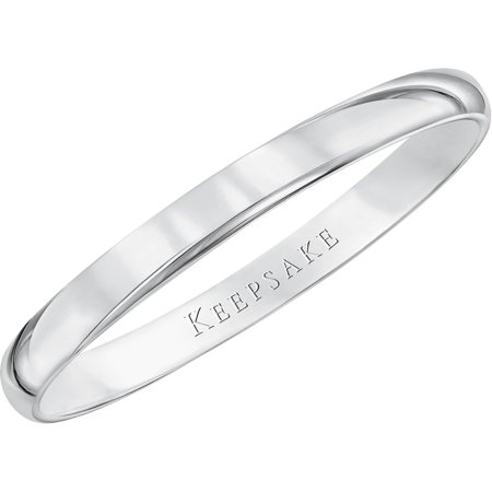 Floral Designed Wedding Band - 10kt White Gold Wedding Band With High-Polish Finish, 2mm