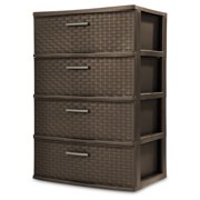 3 Drawer Wicker Storage Sterilite 4 Drawer Wide Weave Tower