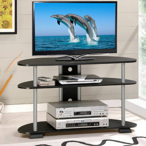 Turn-N-Tube 3-Tier TV Stand Entertainment Center for TVs up to 42'', Multiple Colors