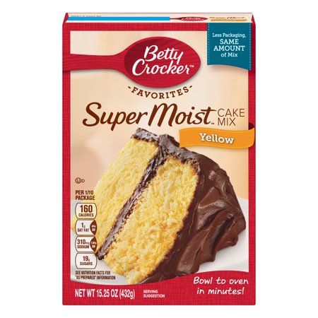 (2 pack) Betty Crocker Super Moist Yellow Cake Mix, 15.25 (Best Plum Cake In Bangalore)
