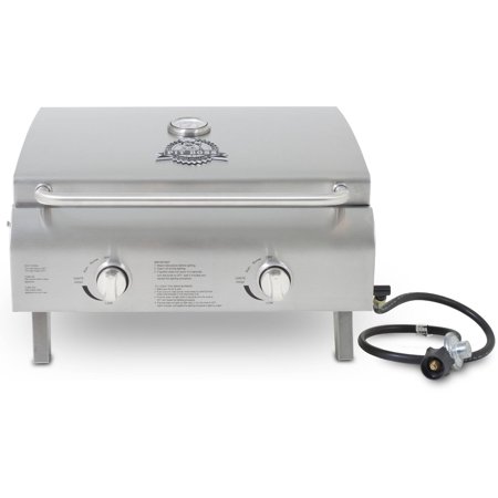 Pit Boss 2-Burner Portable Gas Grill, Stainless (Best 6 Burner Bbq)