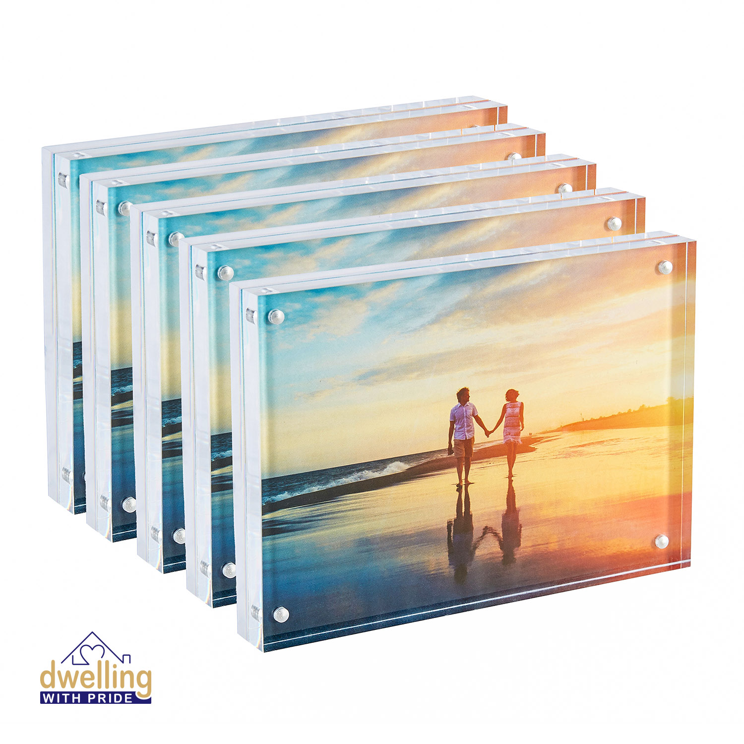 5X7 Picture Frame Acrylic Curved Clear Photo For Family
