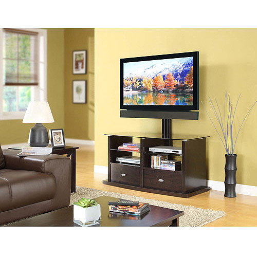 Whalen Espresso TV Stand with Swinging Mount for TVs up to 56''