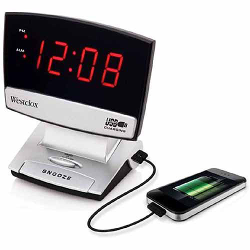 retro alarm clock with usb charger