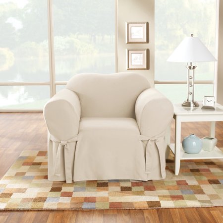 Sure Fit Duck Slipcover - Sure Fit Cotton Duck Chair Slipcover